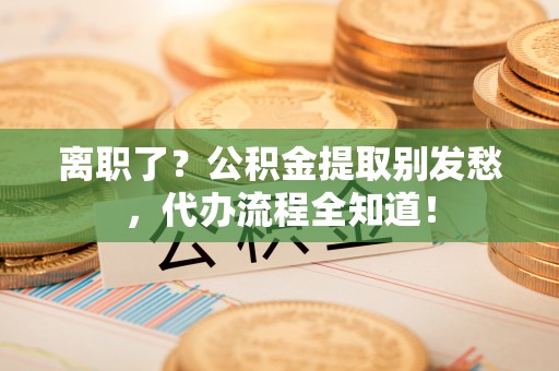 泊头离职了？公积金提取别发愁，代办流程全知道！